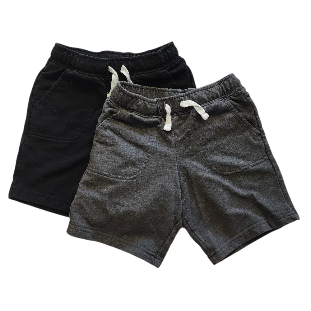 Boys Cat & Jack Pull-On Shorts Set | Charcoal & Black - Size 5T